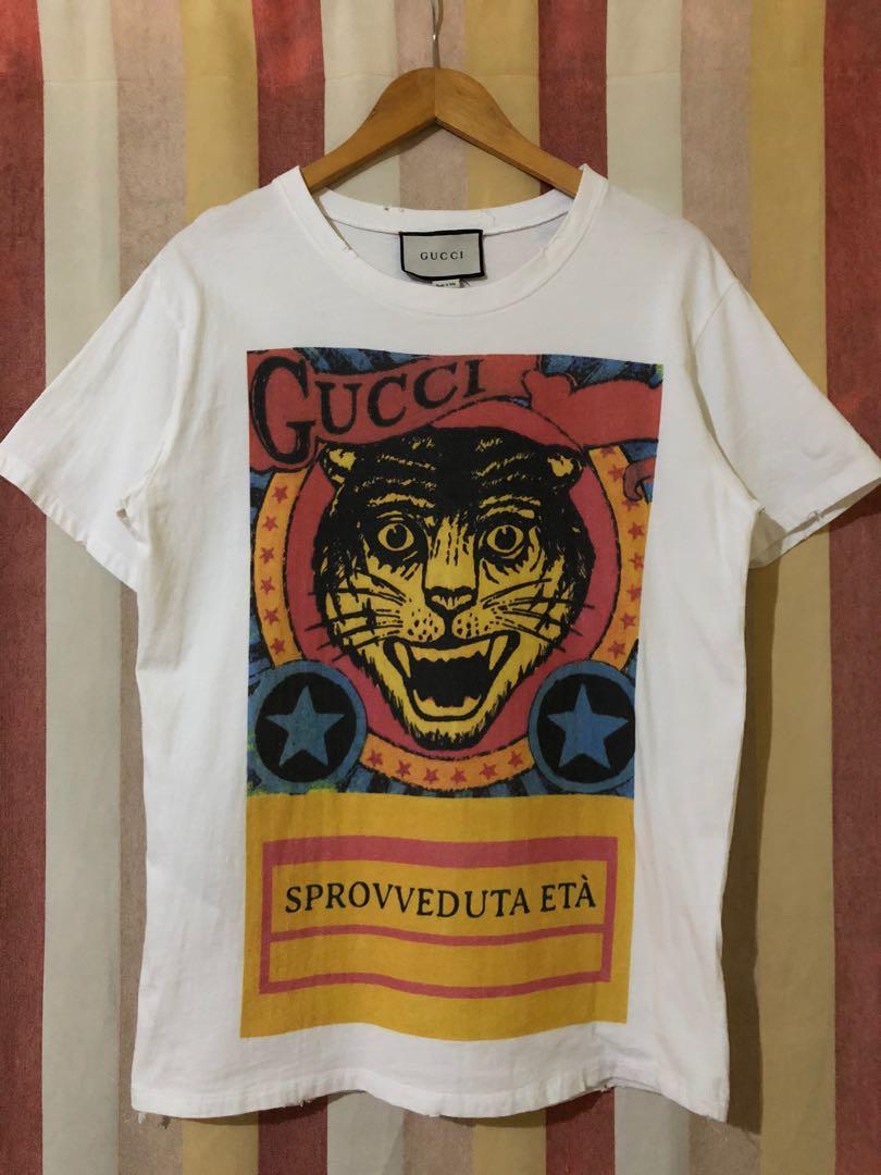 Gucci Sprovveduta Eta Printed Shirt, Men's Fashion, Clothes, Tops on  Carousell