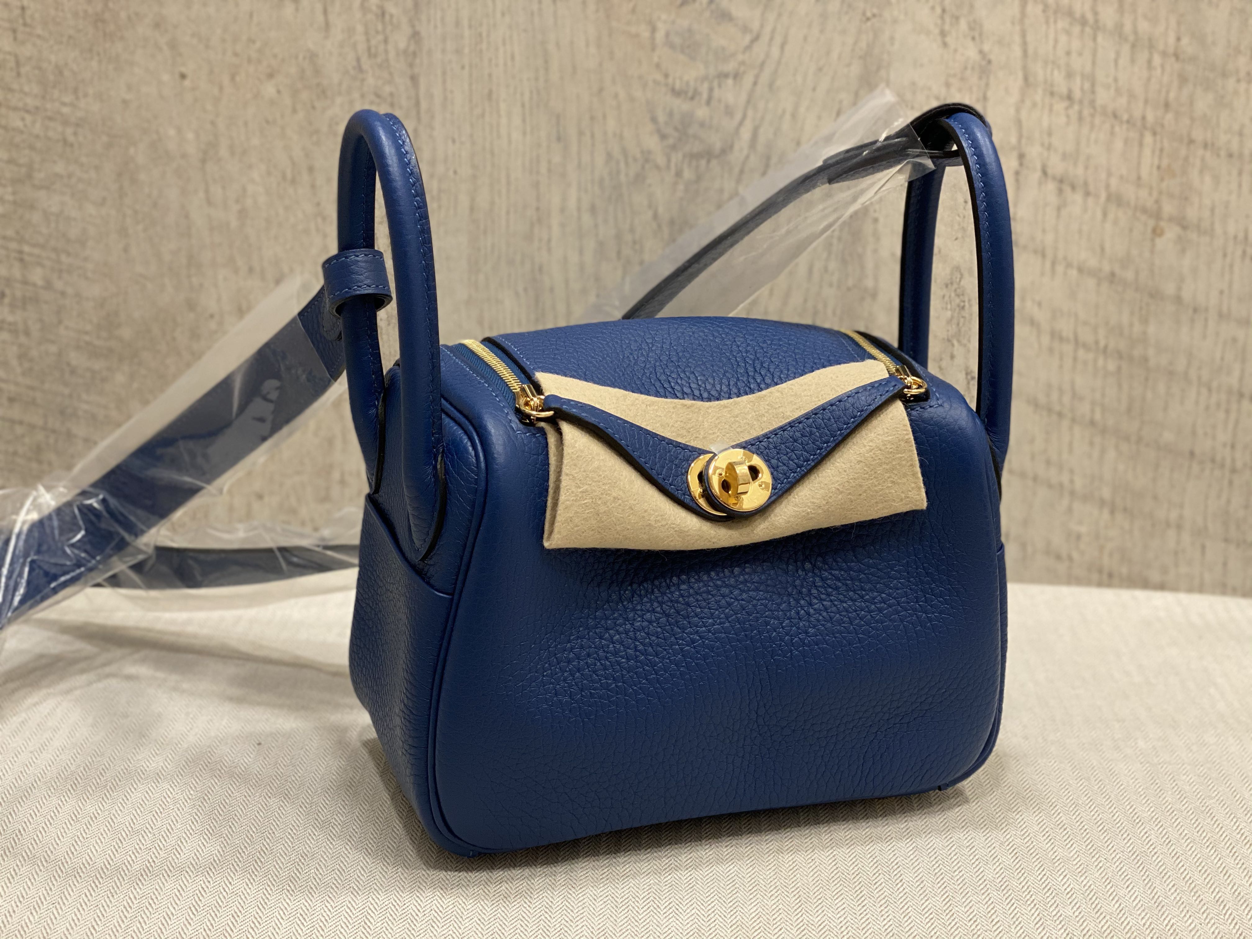 Hermes Mini Lindy S4 deep blue Carousell