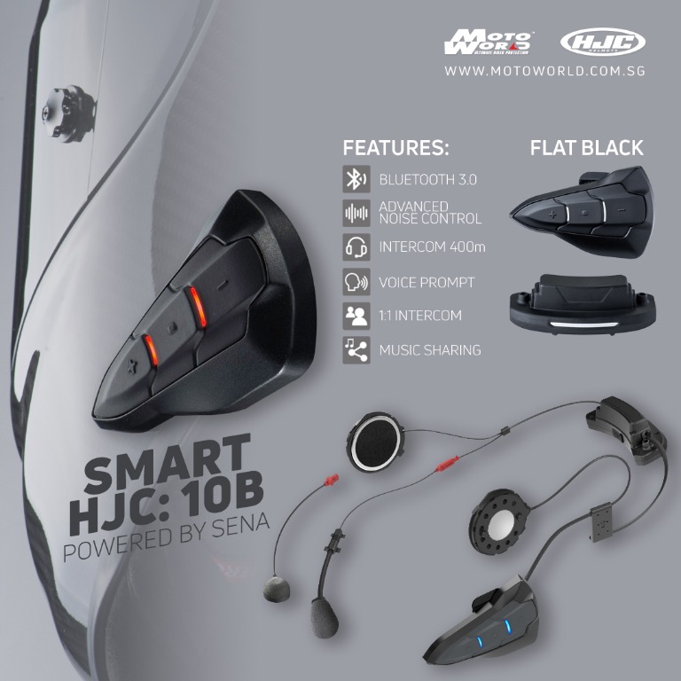 HJC SENA Smart 10B Bluetooth Headset for Motorcycle Helmet