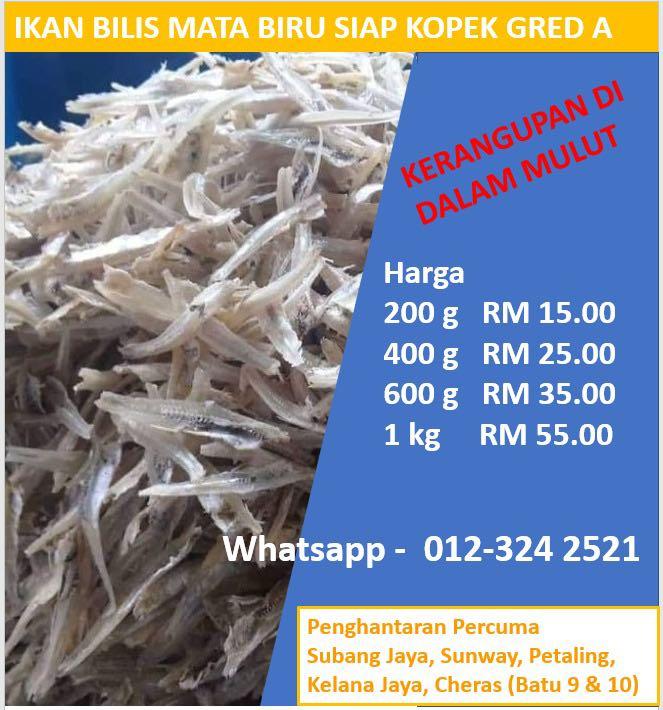 Ikan Bilis Kopek Sabah Gred A Food Drinks Local Delights Halal Main Meals On Carousell