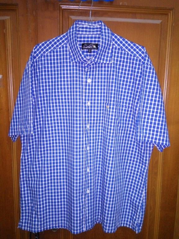 Kemeja Kotak Kotak Pria Lengan Pendek Arnold Palmer Size L Fesyen Pria Pakaian Atasan Di Carousell