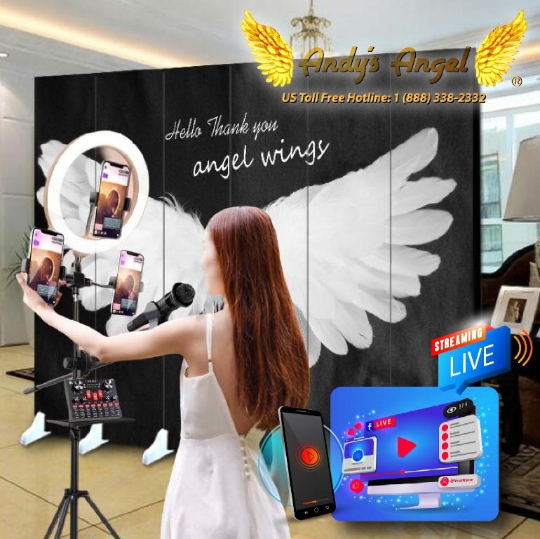 Live Stream Background Divider with live streaming / karaoke set ...