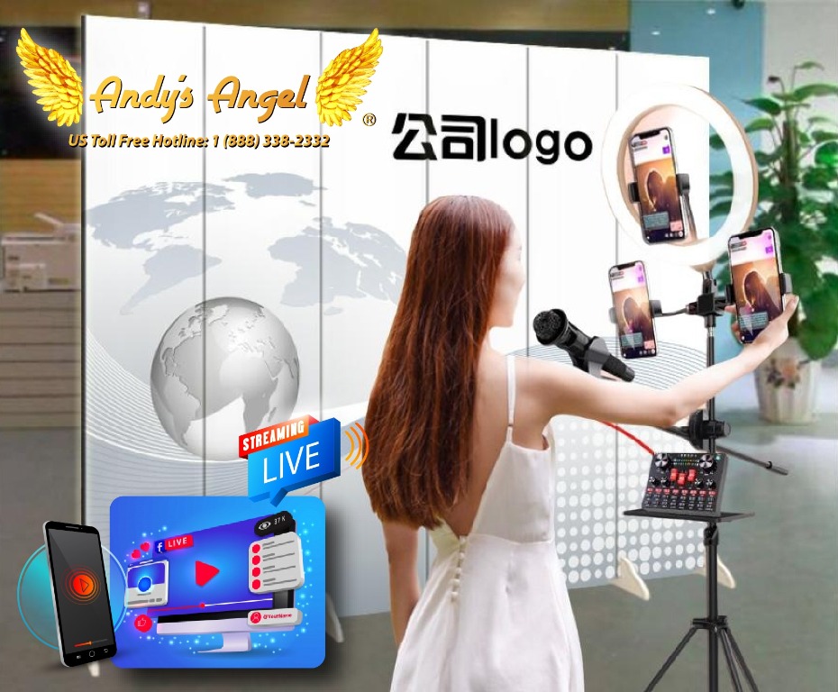 Live Stream Background Divider with live streaming / karaoke set ...