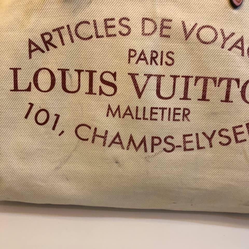 Louis Vuitton Corail Cotton Canvas Articles de Voyage Cabas MM Bag