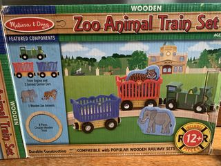 Melissa and Doug Zoo Animal Train Set #0643 #643 New 