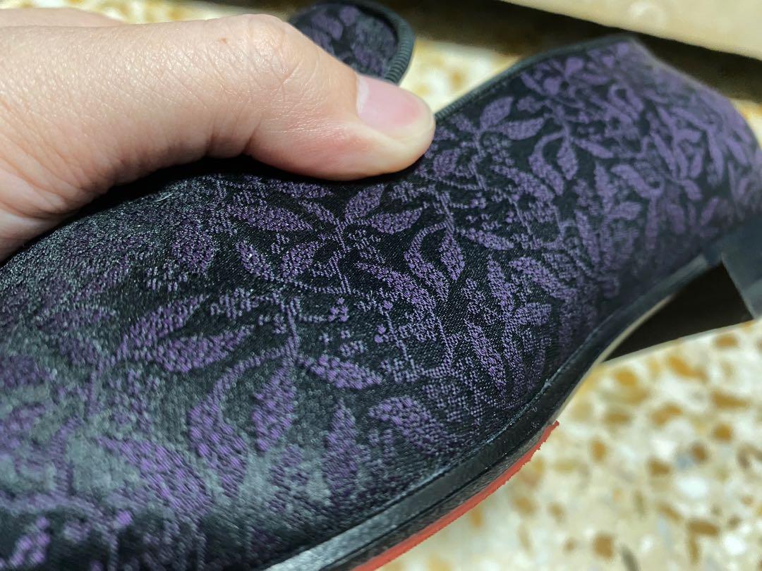 Purple louboutins mens top