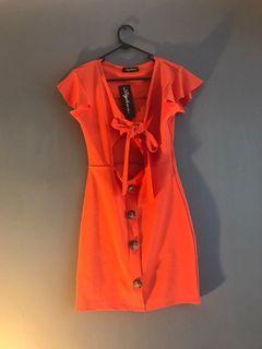 MISGUIDED Orange Dress