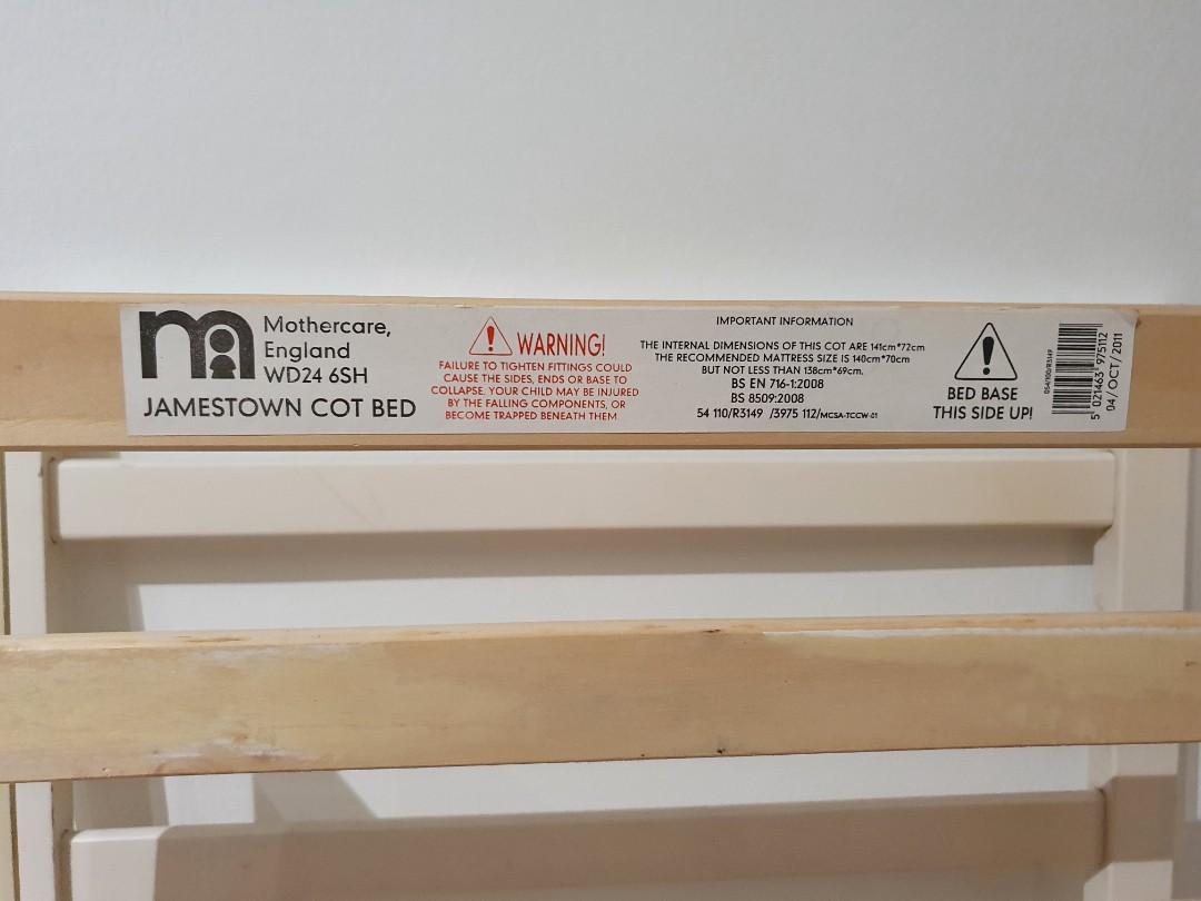 Mothercare Jamestown Cot bed, Babies & Kids, Baby Nursery & Kids