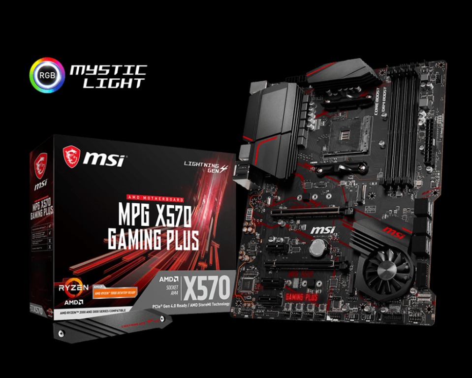 Msi Mpg X570 Gaming Plus Socket Am4 Motherboard Electronics Computer Parts Accessories On Carousell