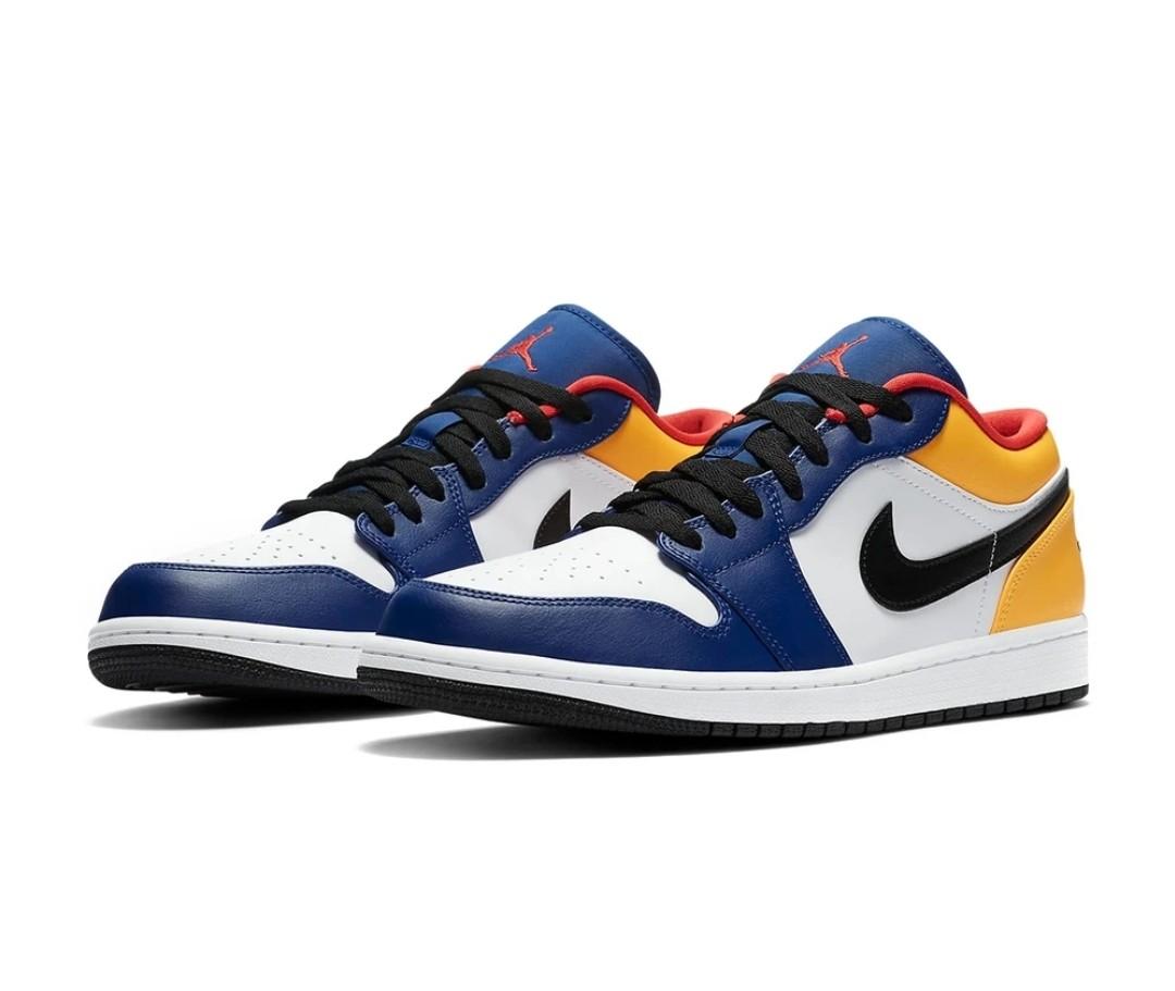 Air jordan 1 low white deep royal blue clearance