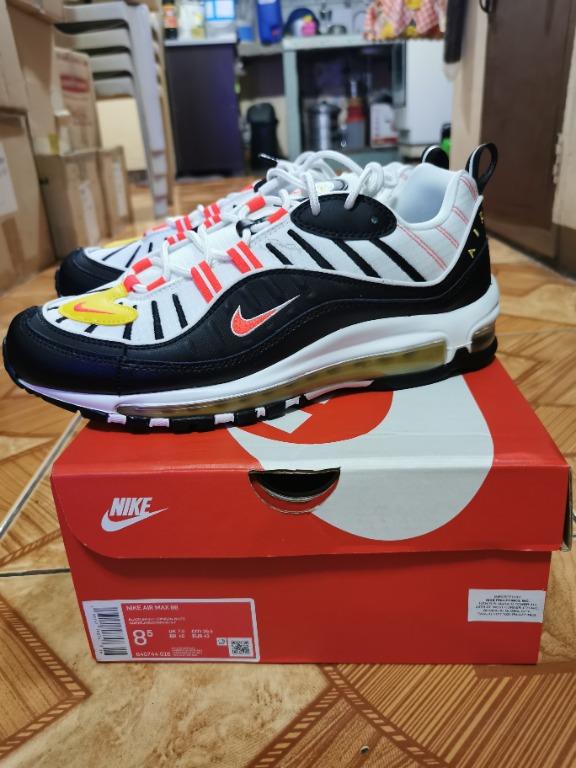 Air max 98 black white yellow crimson clearance