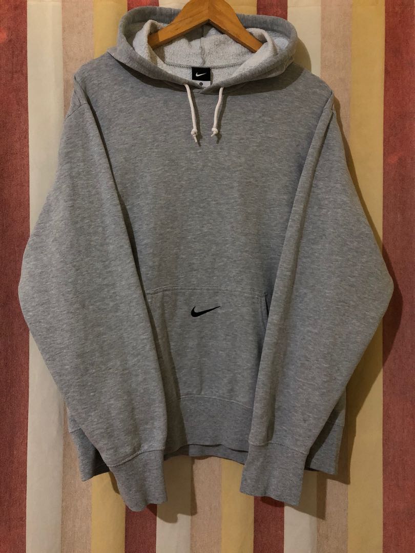 Nike Pullover Hoodie - Embroidered Mid Swoosh on Pocket, Men's 