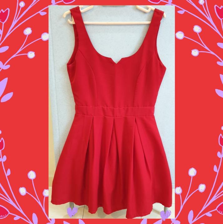 women's petite red dresses