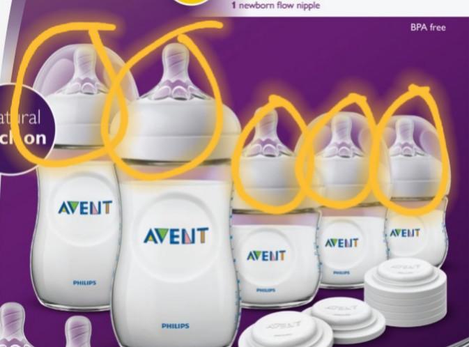 avent bottle teats size 2