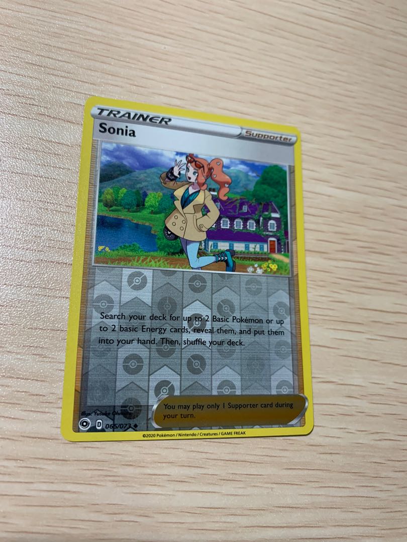 Pokemon 索妮亞閃面sonia Reverse Holo Champion S Path 065 073 英文版 玩具 遊戲類 Board Games Cards Carousell