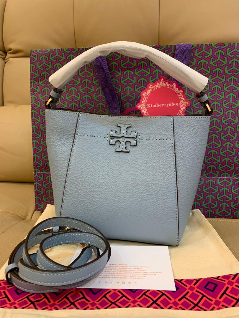 Ready Stock authentic Tory Burch McGraw mini hobo in sky blue crossbody,  Luxury, Bags & Wallets on Carousell