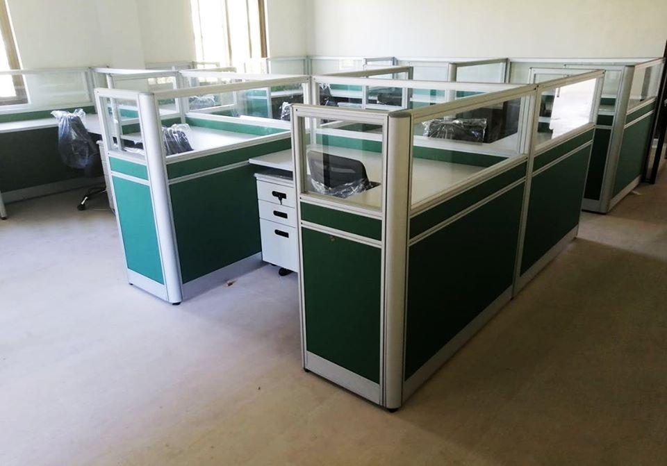 screen panel glass type workstation office partition aluminum endtrims ...