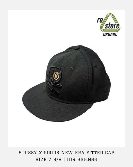Stussy x Goods x New Era Fitted Hat original size 7 3/8, Fesyen