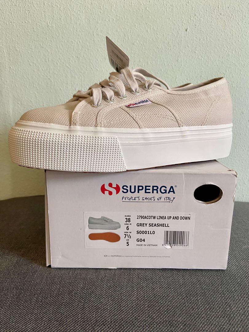 SUPERGA EURO 38 Grey Seashell WOMEN Women s Fashion Footwear Sneakers on Carousell