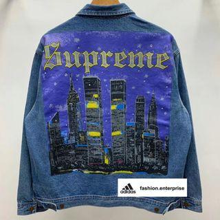 Supreme new york best sale painted trucker jacket