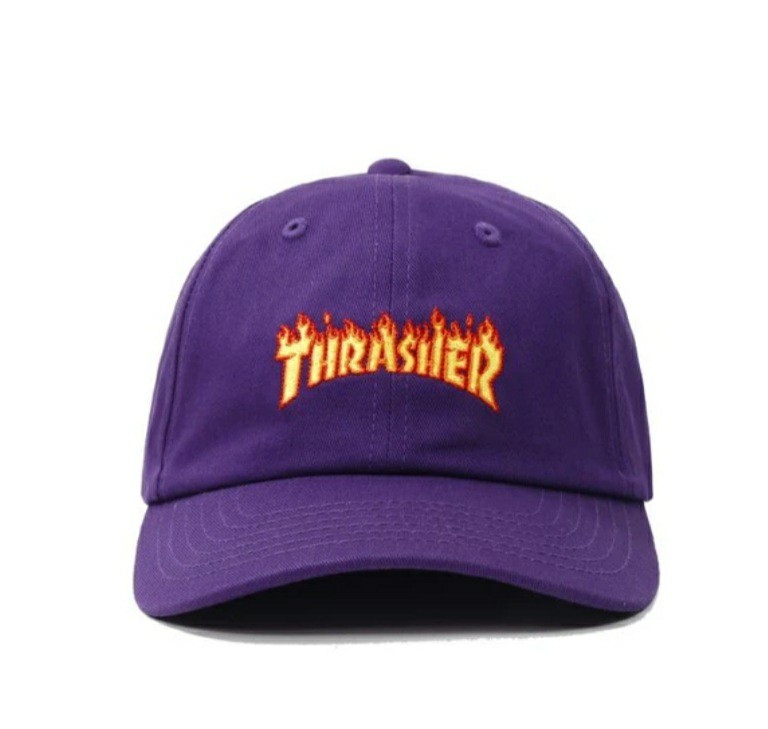 purple thrasher hat
