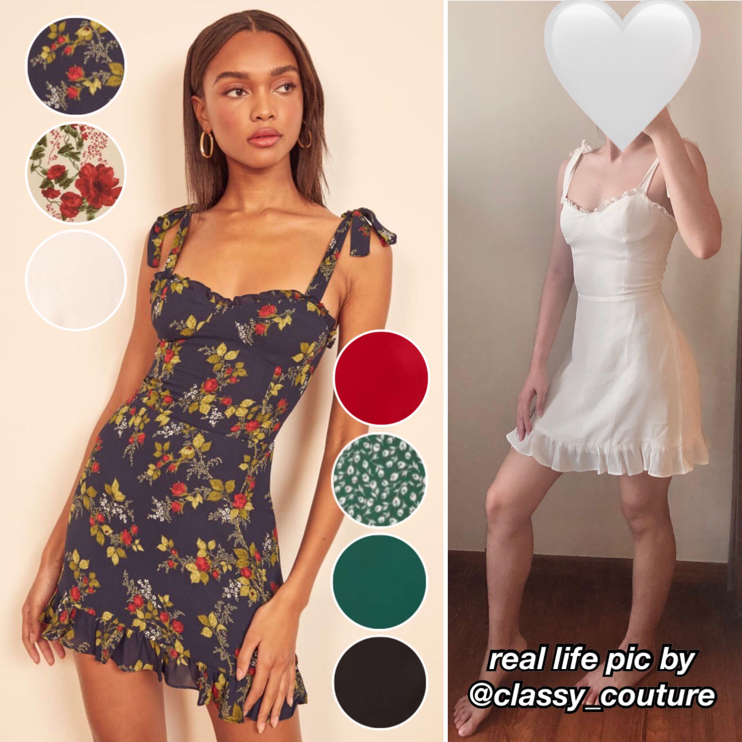 vid try on Authentic Reformation Christine Dress ref Women s Fashion Dresses Sets Dresses on Carousell