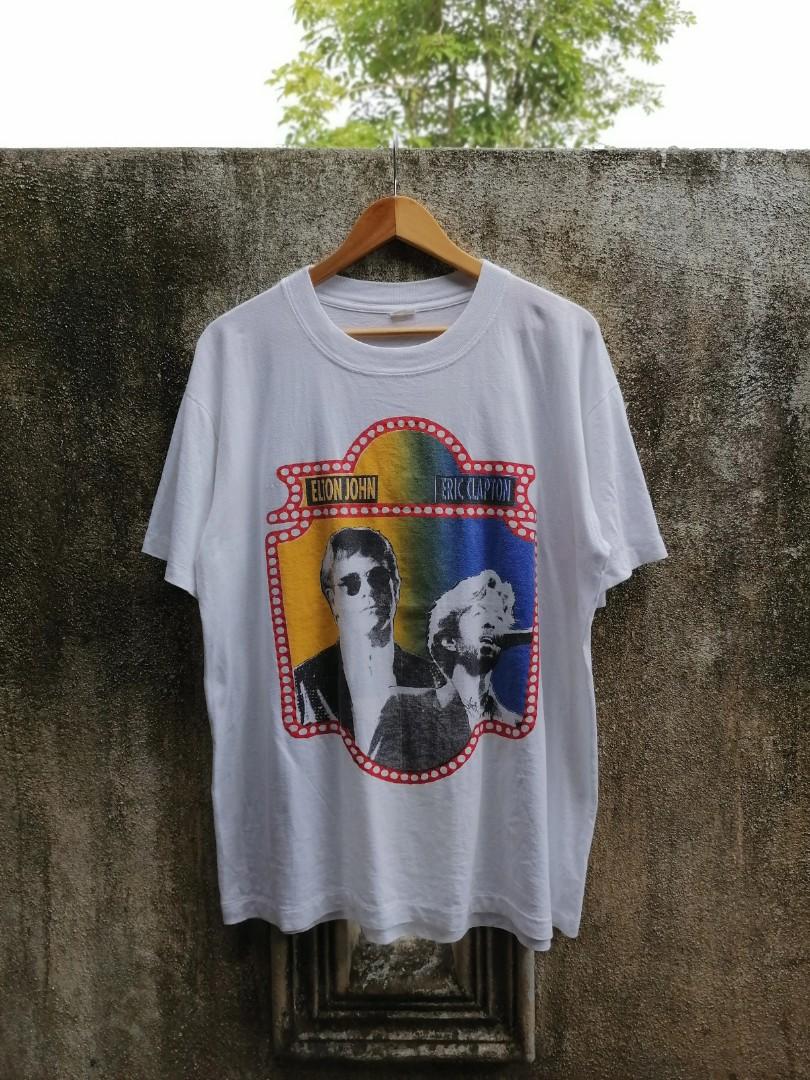 Vintage 90's エルトンジョン \u0026 エリッククラプトン T-Shirt着丈約71cm