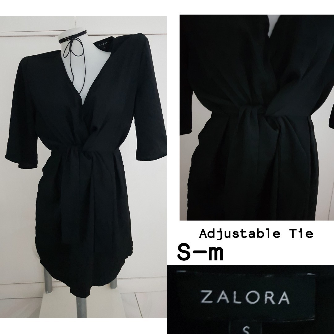 zalora black dress