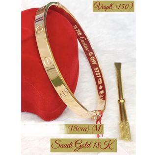 18K SAUDI GOLD CARTIER BANGLE