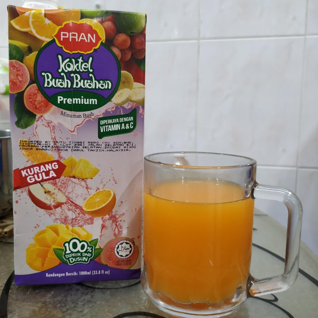 1 Litre Pran Fruits Cocktail Fruit Drink 100 Orchard Picked Less