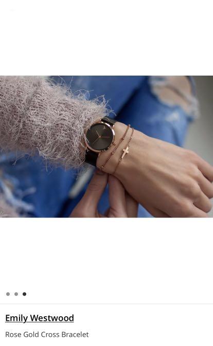 65 off BNIB Emily Westwood Cross Bracelet Rose Gold Women s