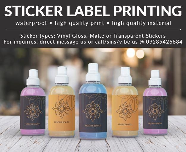 🔥 Waterproof Sticker Label Printing 🔥 💯 High Quality Print 💯 High ...