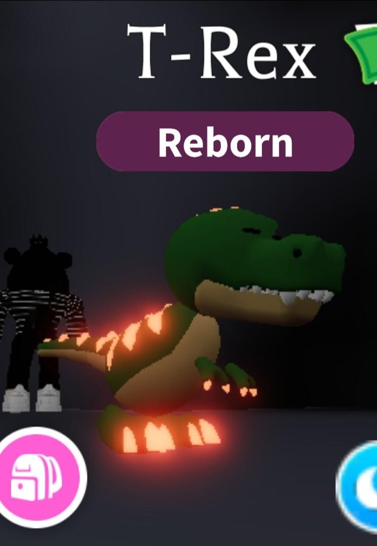 Adopt Me Neon T Rex Toys Games Video Gaming In Game Products On Carousell - roblox dino pets neon t rex adopt me