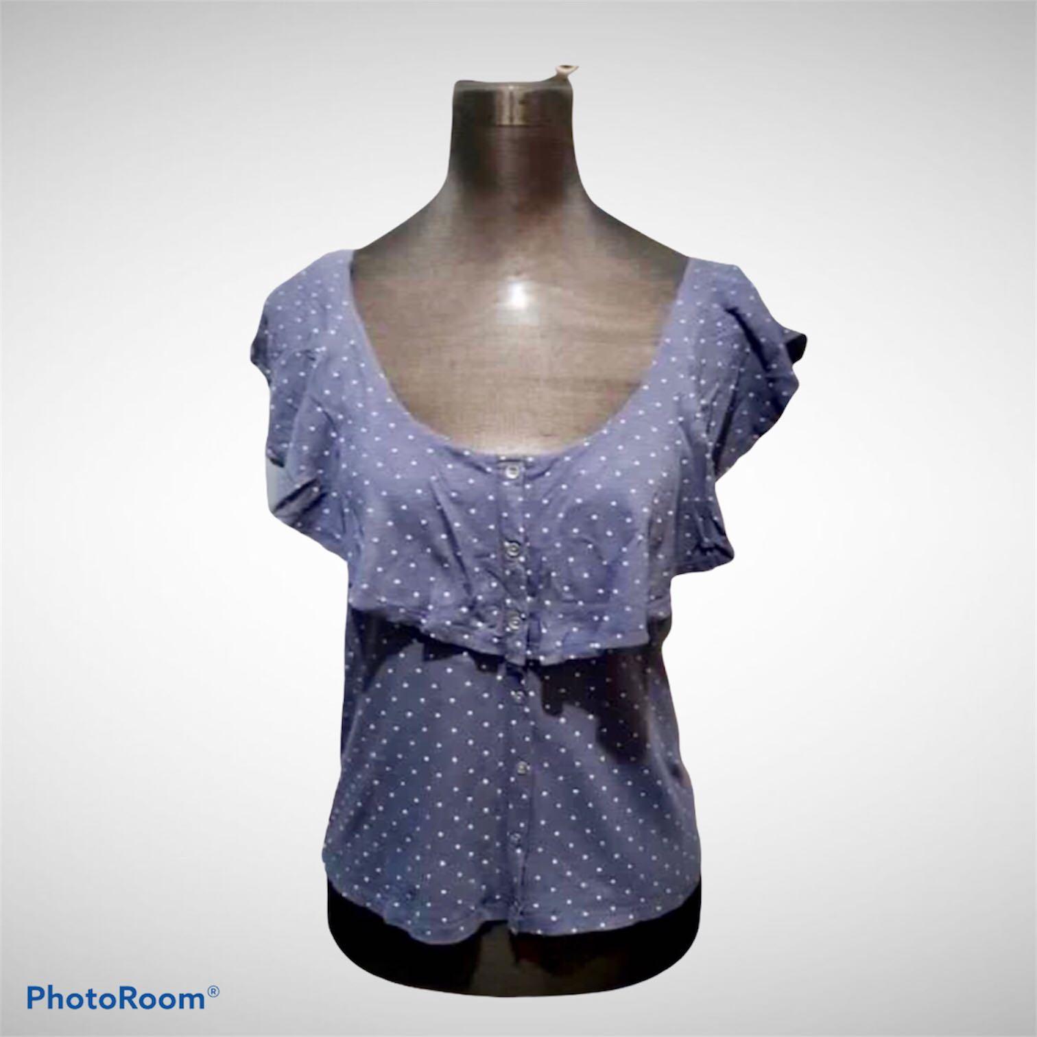 american eagle polka dot top