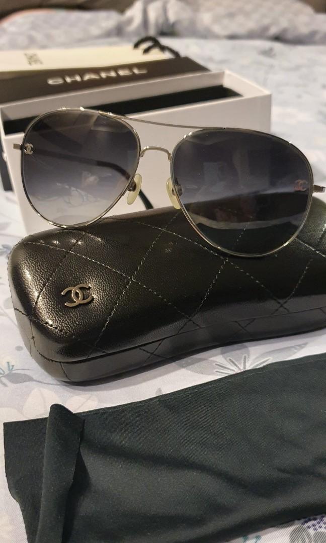 Authentic Chanel Aviator Sunglasses, Luxury, Accessories on Carousell