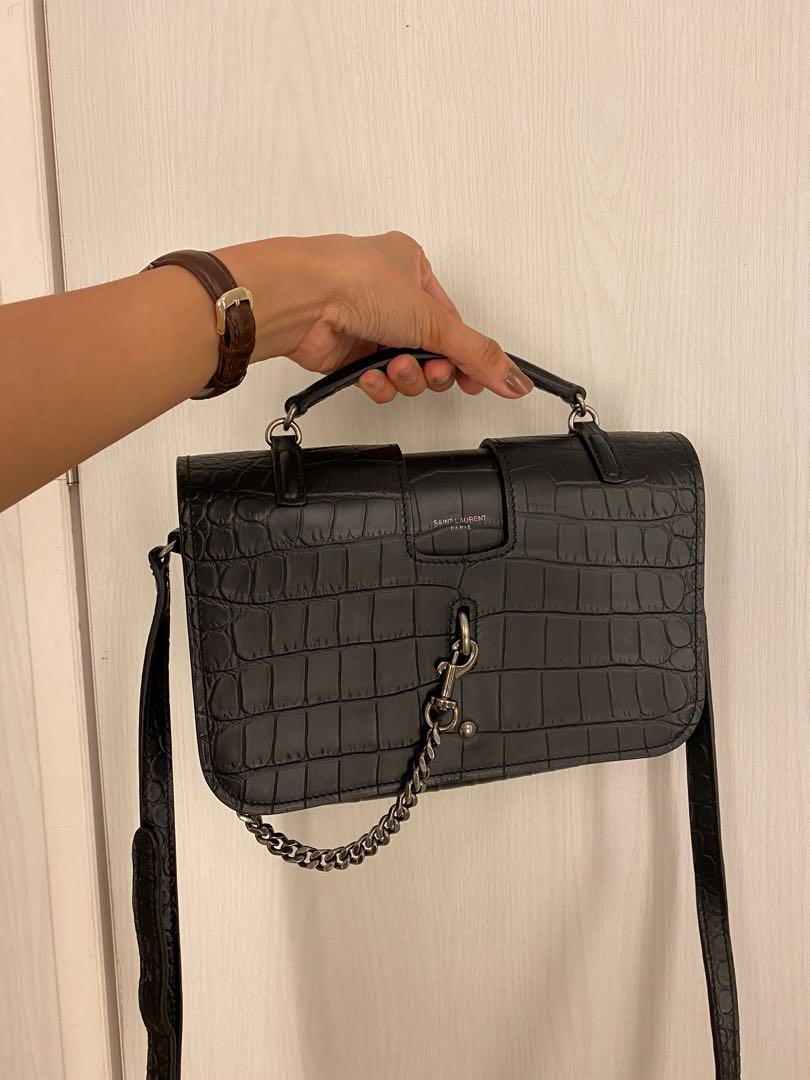 Authentic YSL Saint Laurent Charlotte Croc bag Luxury Bags