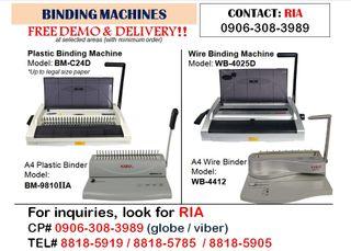 Binding machine / comb binder / book bind thermal