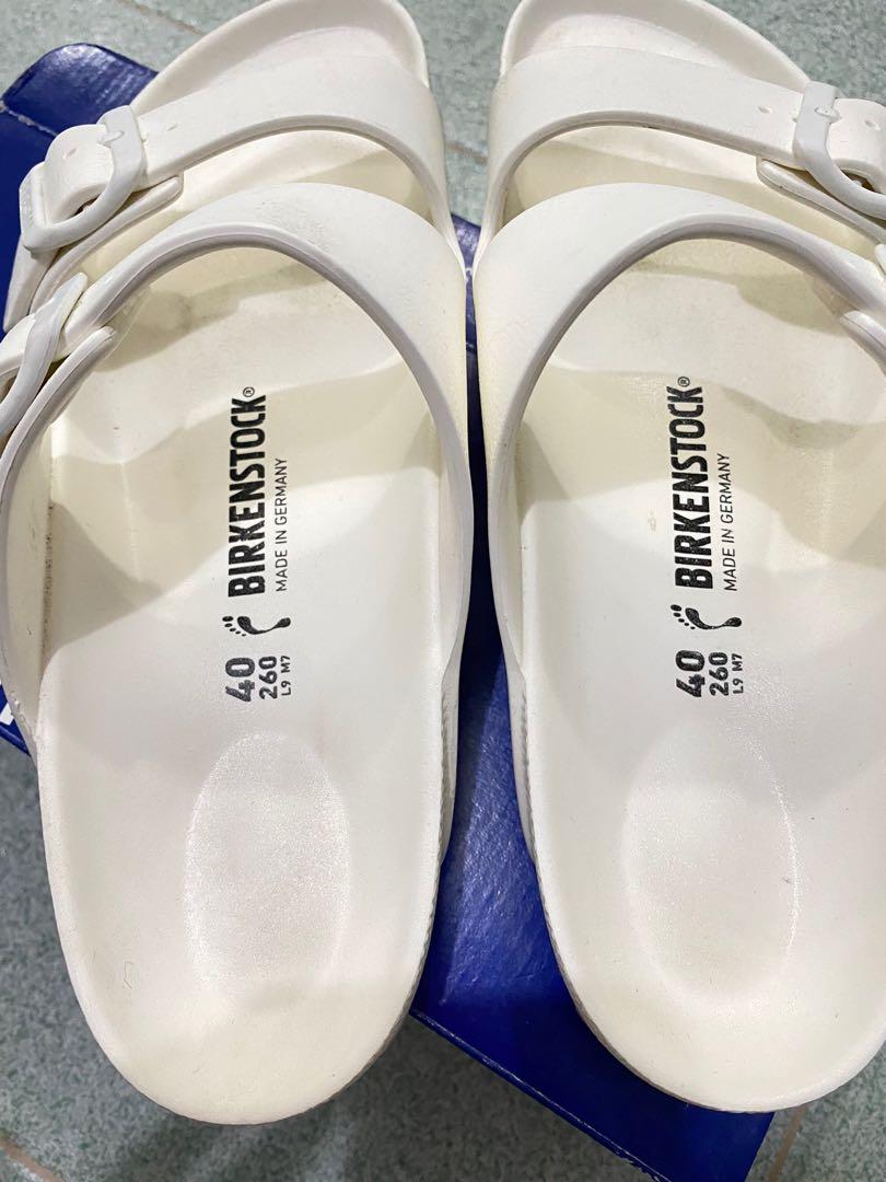 Birkenstock Arizona Eva white, Women's Fashion, Footwear, Slippers and ...