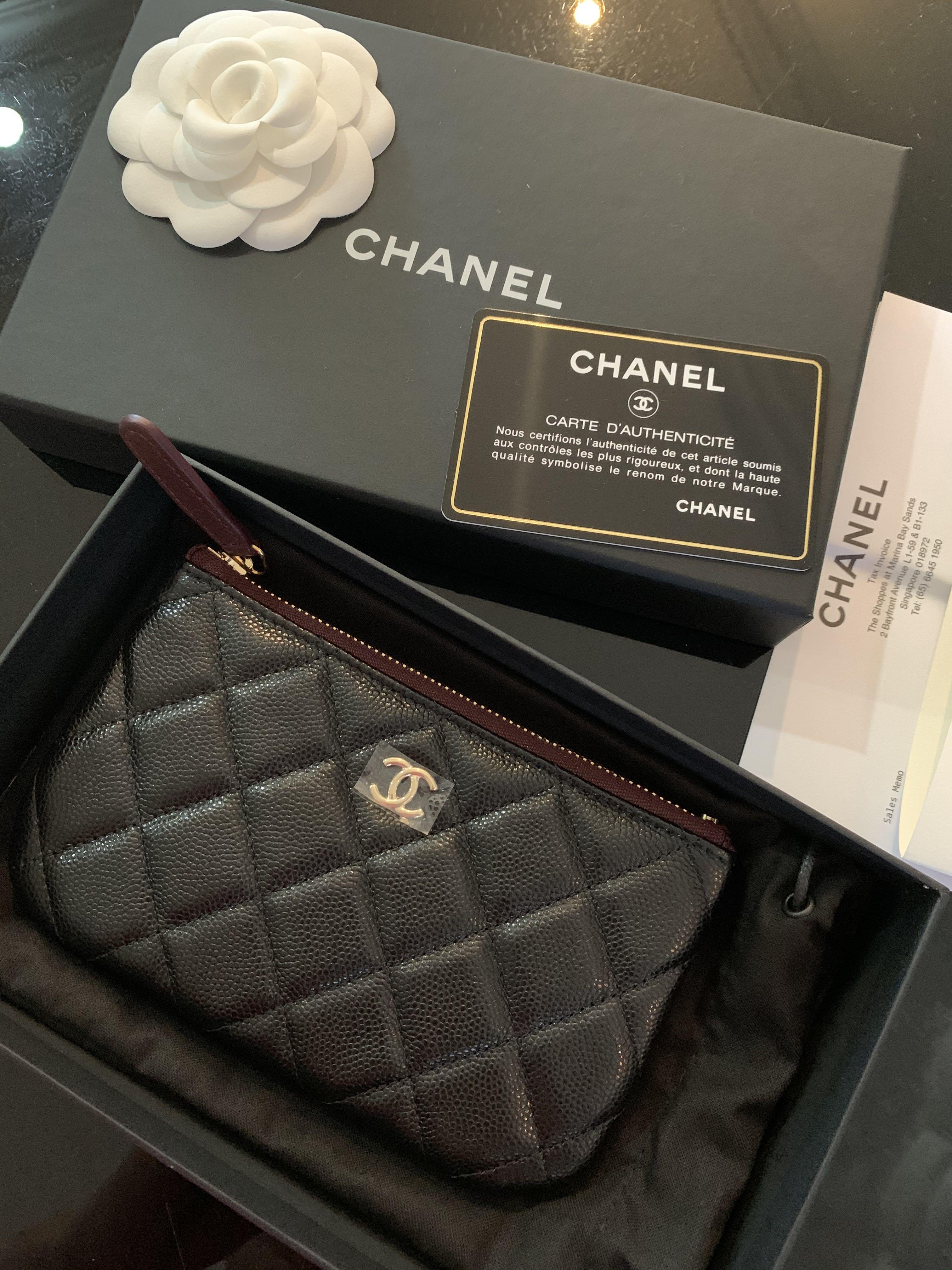 Chanel Mini O-Case Pouch in Black Caviar and GHW