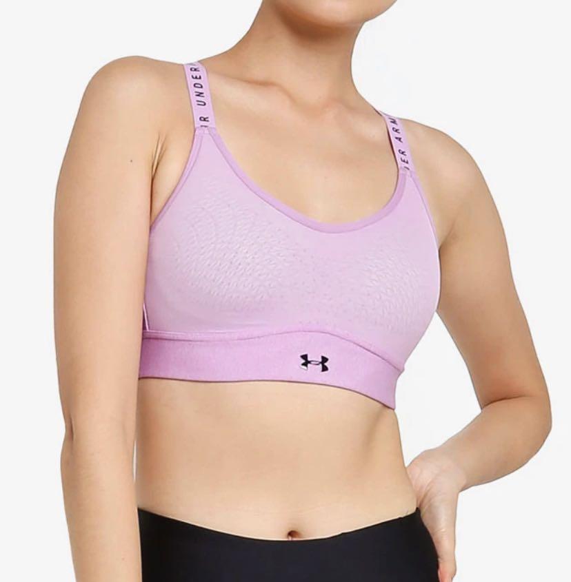 Under Armour Sports Bra for Women, Pink, M : : Clothing