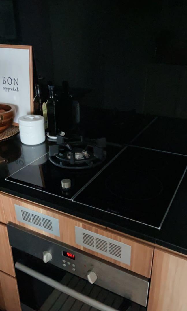 induction hob and gas burner