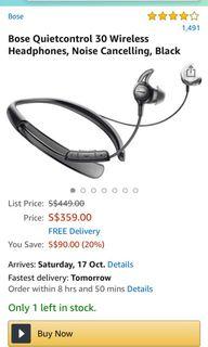 Bose Headphone Qc30 Audio Carousell Singapore