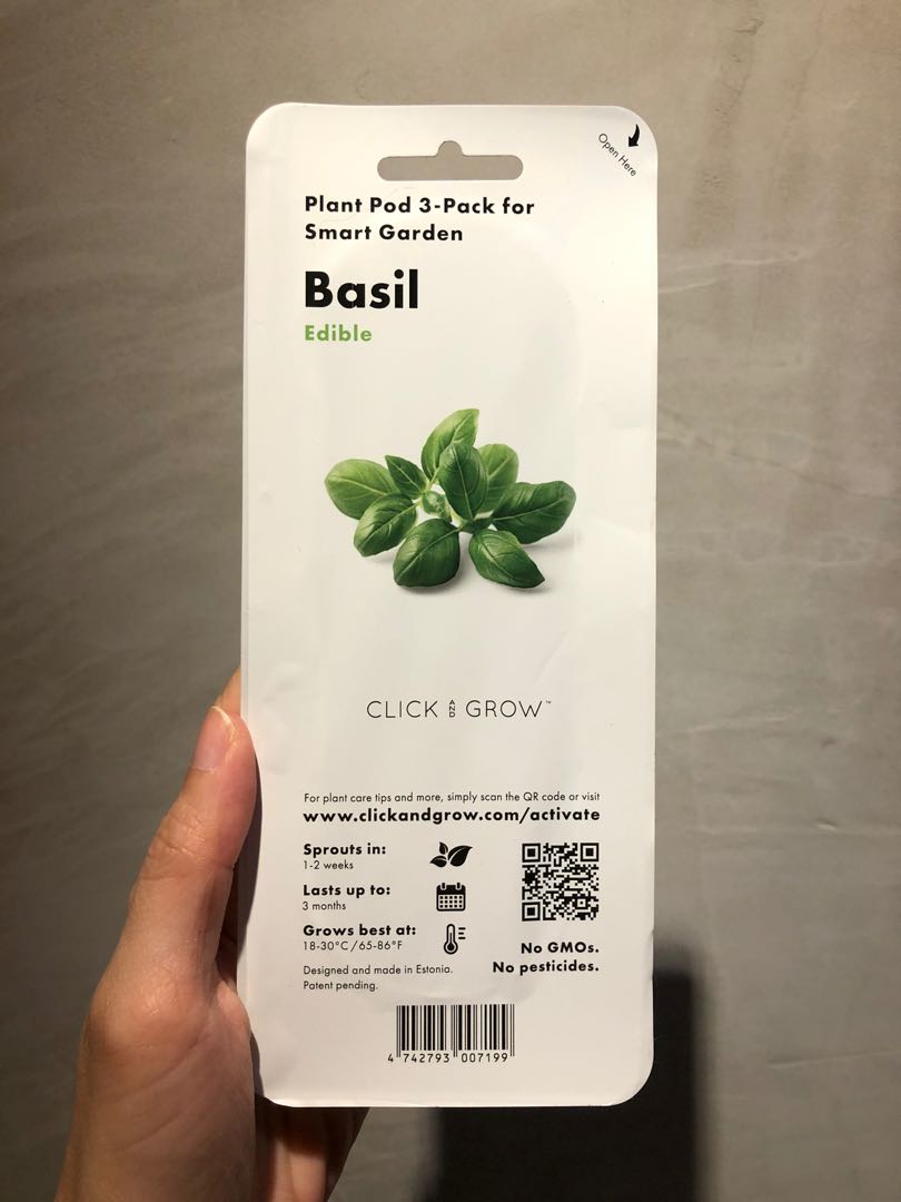Brand New Click Grow Pods Basil Gardening Plants On Carousell