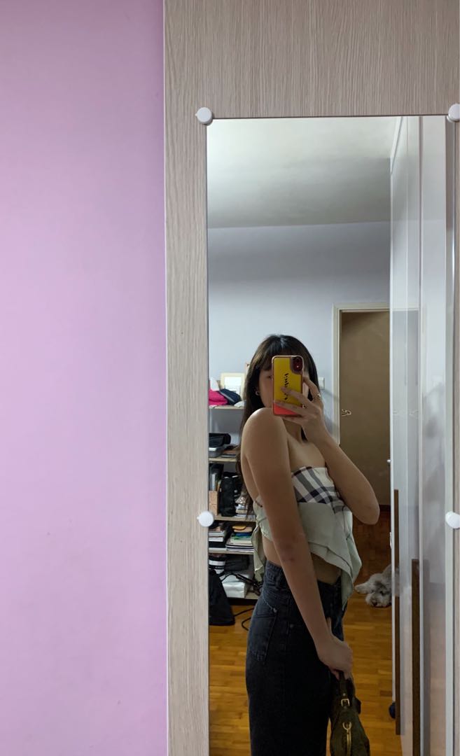 burberry scarf top Women s Fashion Tops Blouses on Carousell