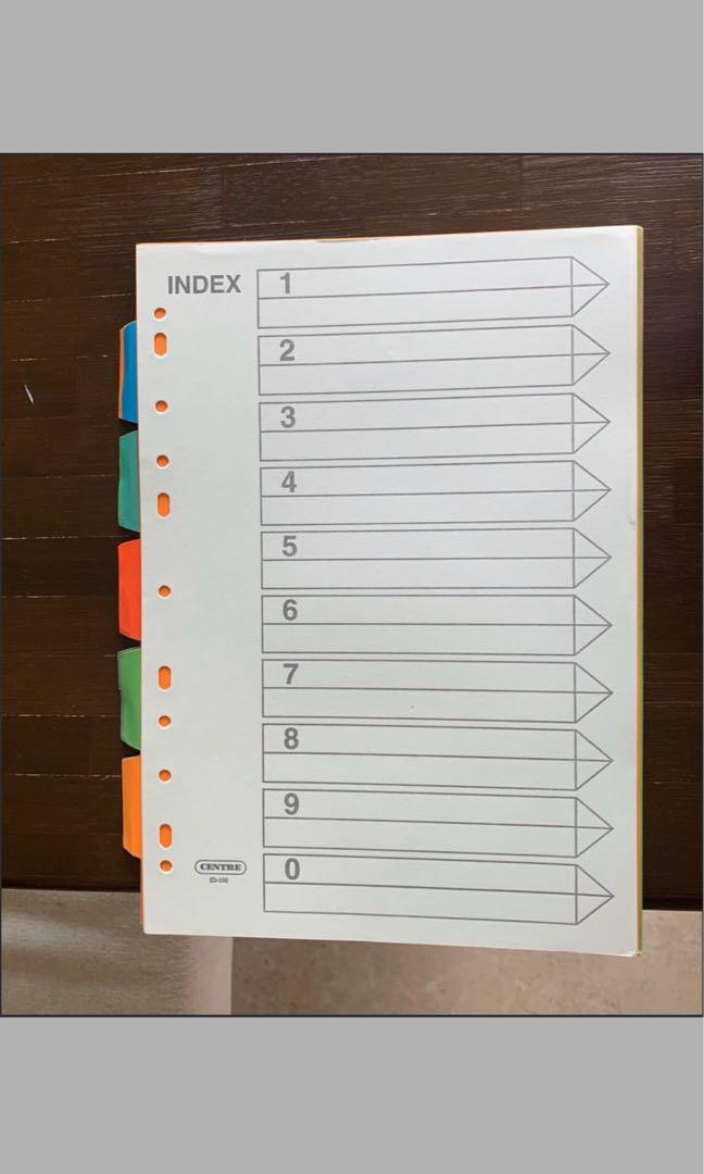 Clear Folder File Folder Divider A4 Size, Hobbies & Toys, Stationery & Craft, Stationery