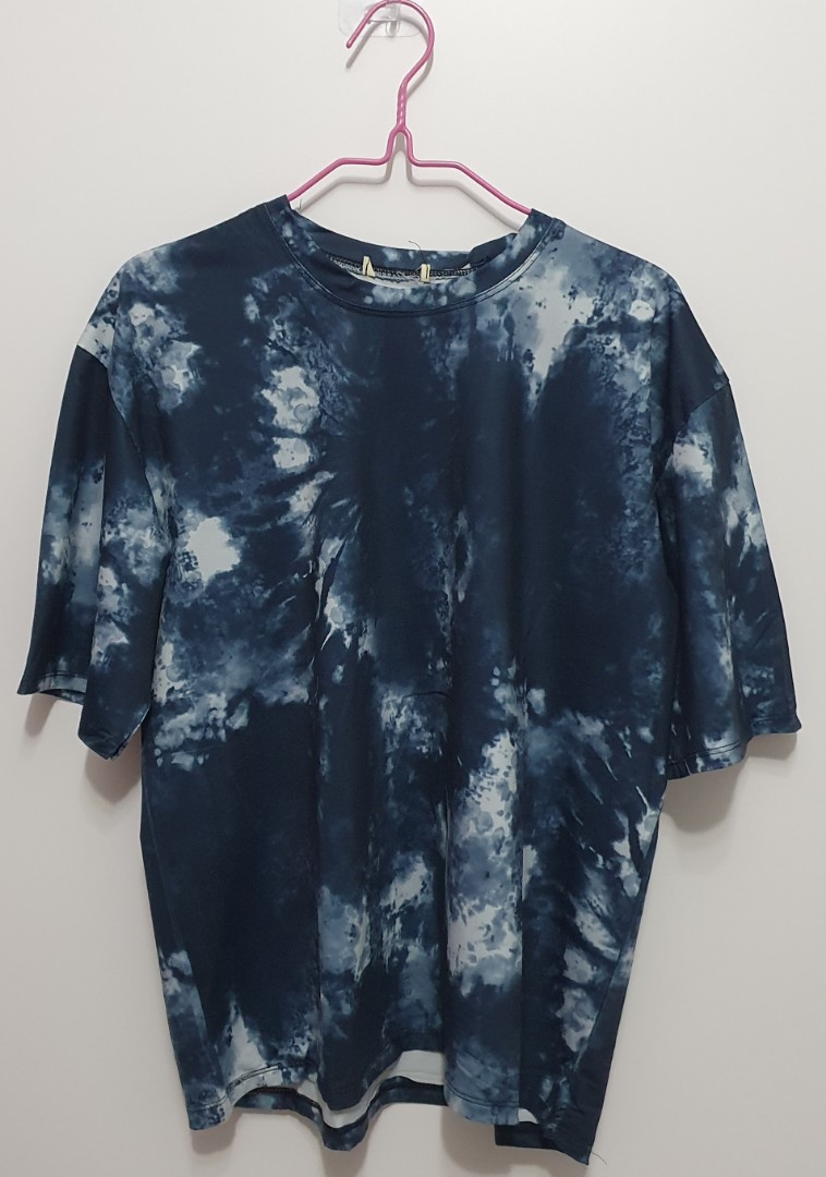 dark blue tie dye top