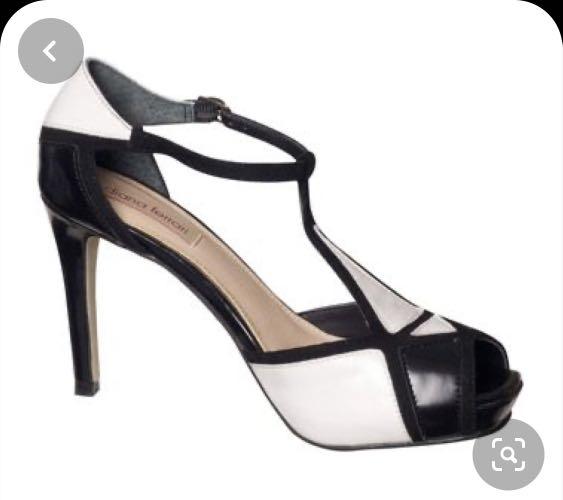 Diana Ferrari Black \u0026 White Heels Size 