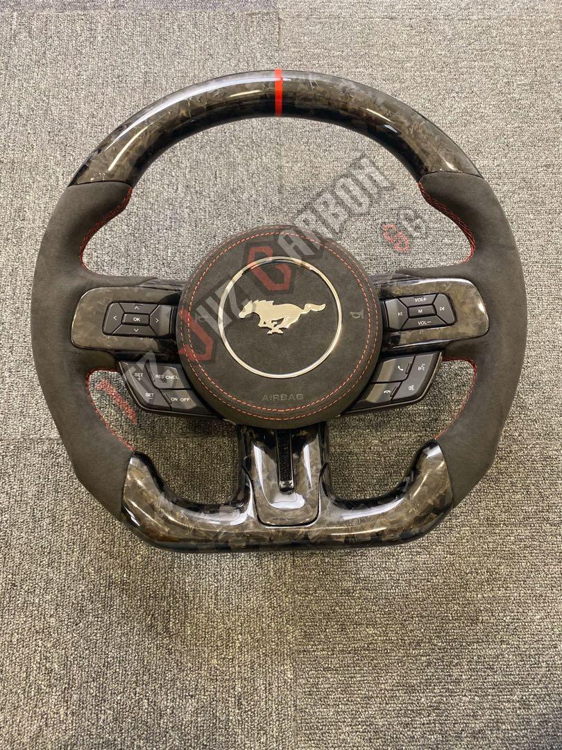 Forged carbon fiber steering wheel mustang sales