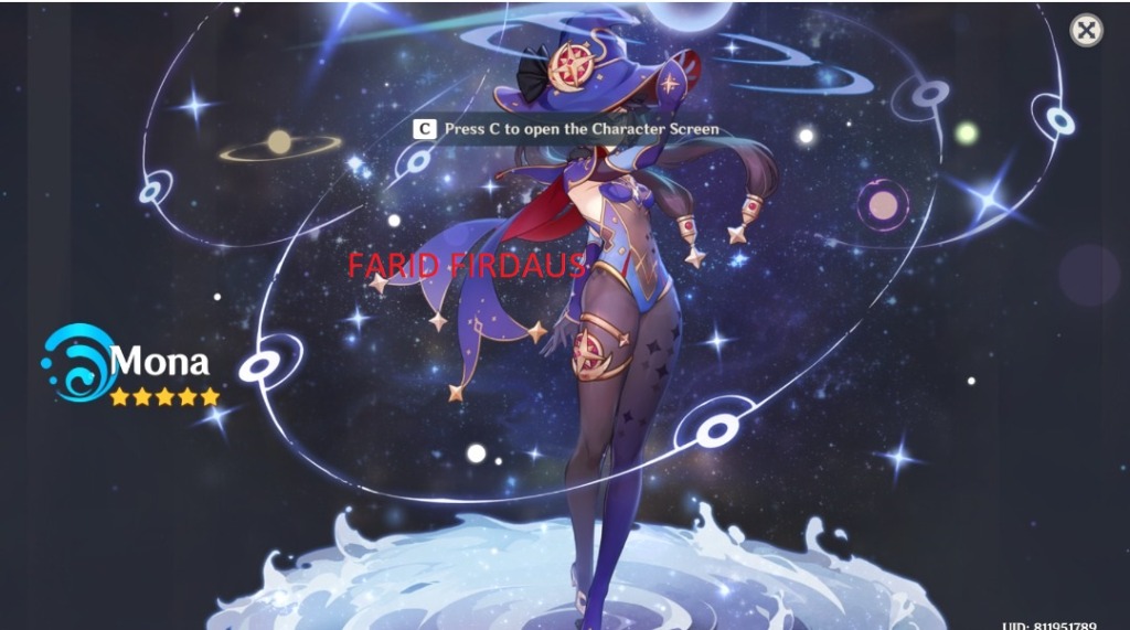 Genshin Impact Account Mona 5star Video Gaming Others On Carousell
