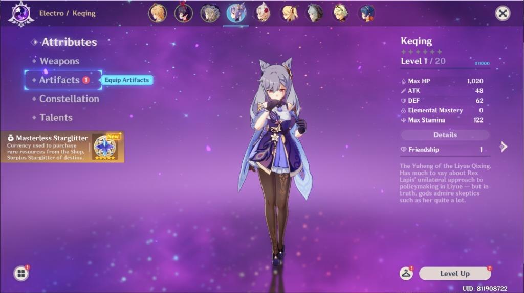 Genshin Impact Keqing Account 5star Video Gaming Others On Carousell